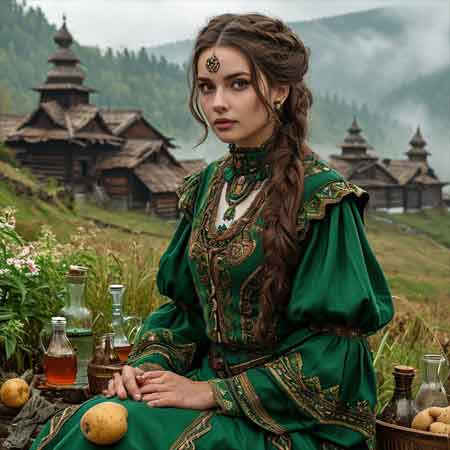 Девушка приготовила  картофель для лечения почек