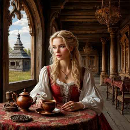 Пьет чай с анисом