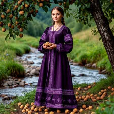 Перегородки грецких орехов от последствий инсульта лежат на земле