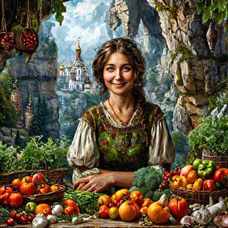 Народный знахарь сидит  с натуральными лекарствами