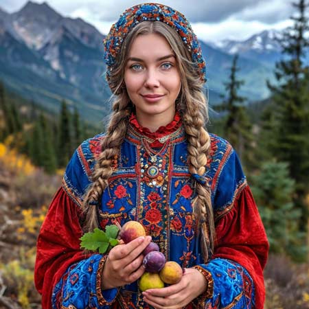 Народный целитель держит в руках мандарины