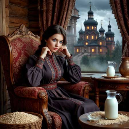 Приготовила для маски молоко и овёс