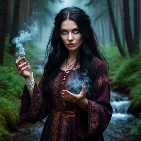 Колдунья добывае живицу